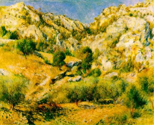 Rocky Crags at l Estaque - 1882 by Pierre Auguste Renoir